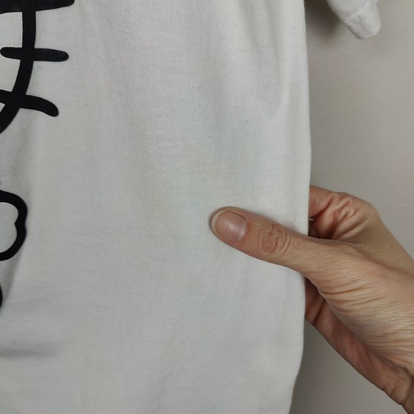 Hello Kitty LA Dodgers Graphic T-Shirt Size Small White Sanrio MLB Baseball Tee - Picture 4 of 11